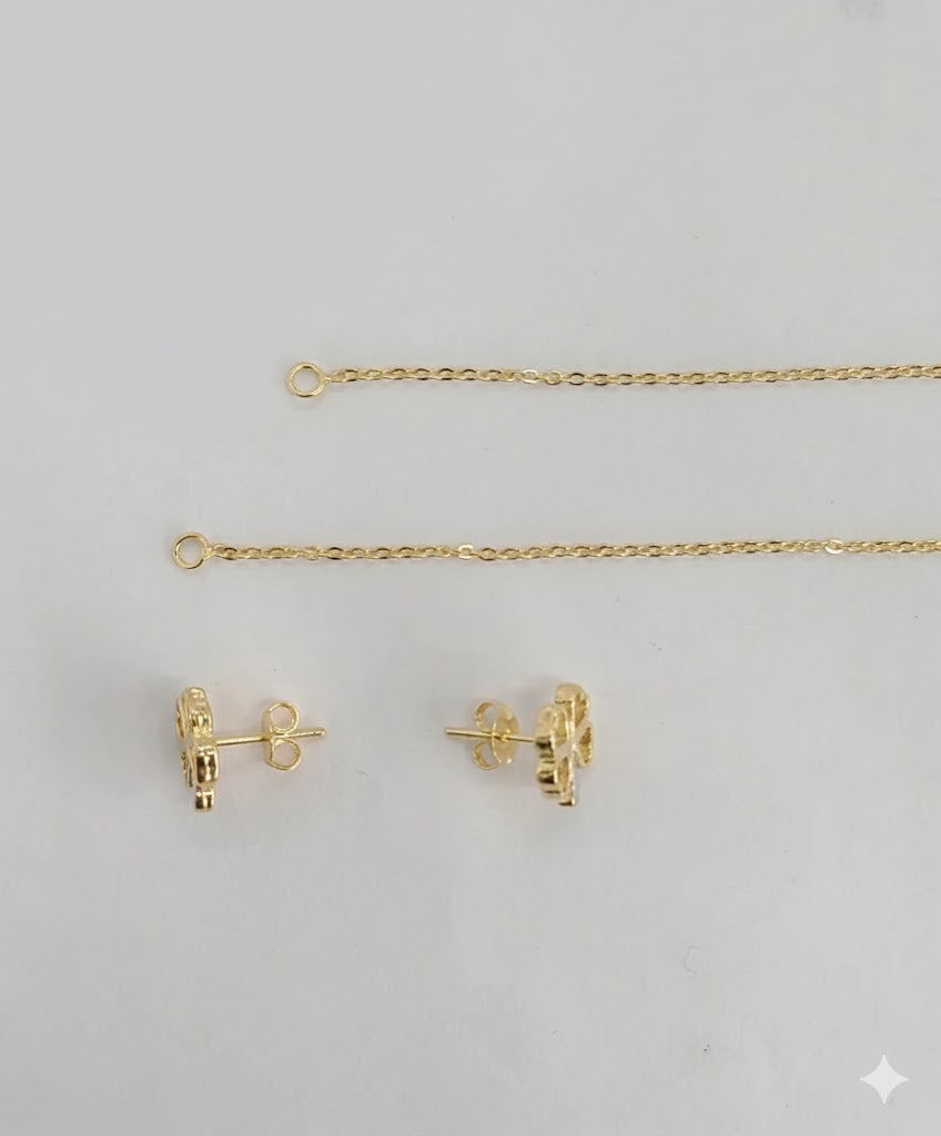 (1-6440) Gold Laminate - Two Tone Four Leaf Set - BGF