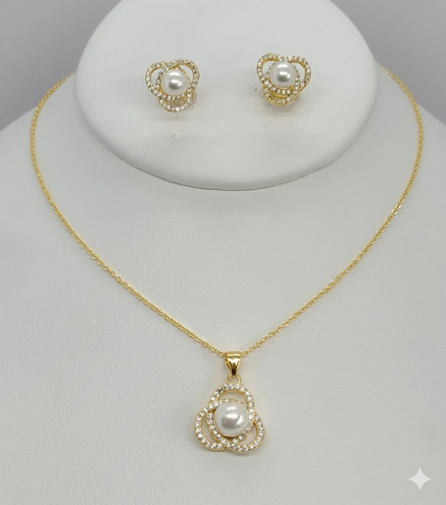 (1-6429) Gold Laminate - Pearl Set - BGO