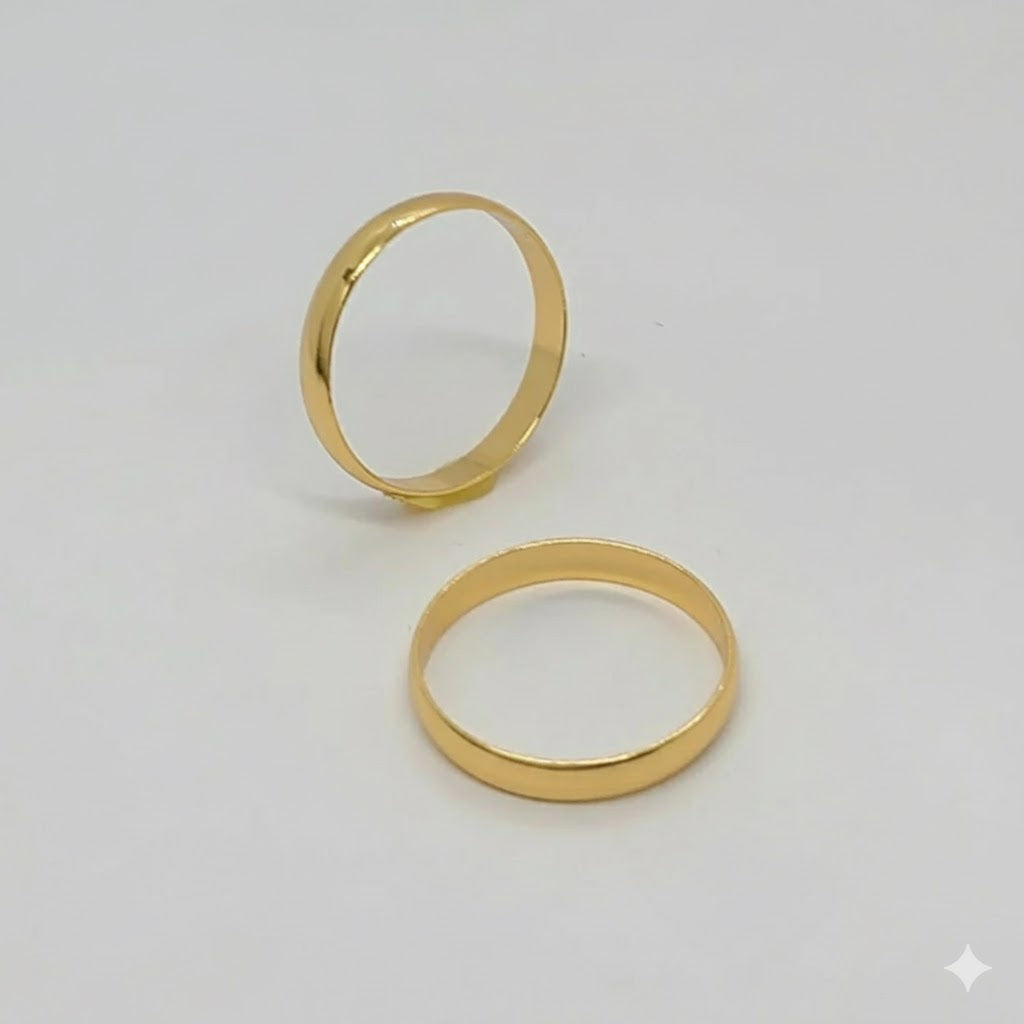 (1-3010-1) Gold Laminate - Classic Band Unisex Ring - BGO