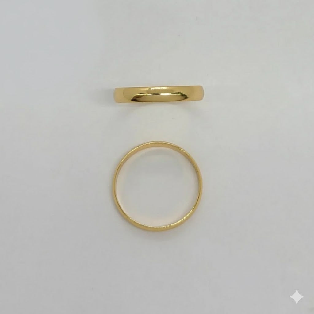 (1-3010-1) Gold Laminate - Classic Band Unisex Ring - BGO